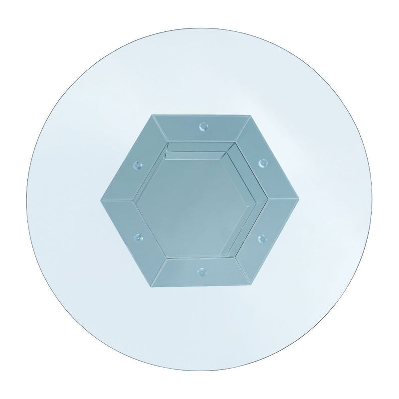 Noralie - Dining Table - Mirrored, Faux Diamonds & Clear Glass Top - R&R Furniture Gallery (Fountain Valley, CA)
