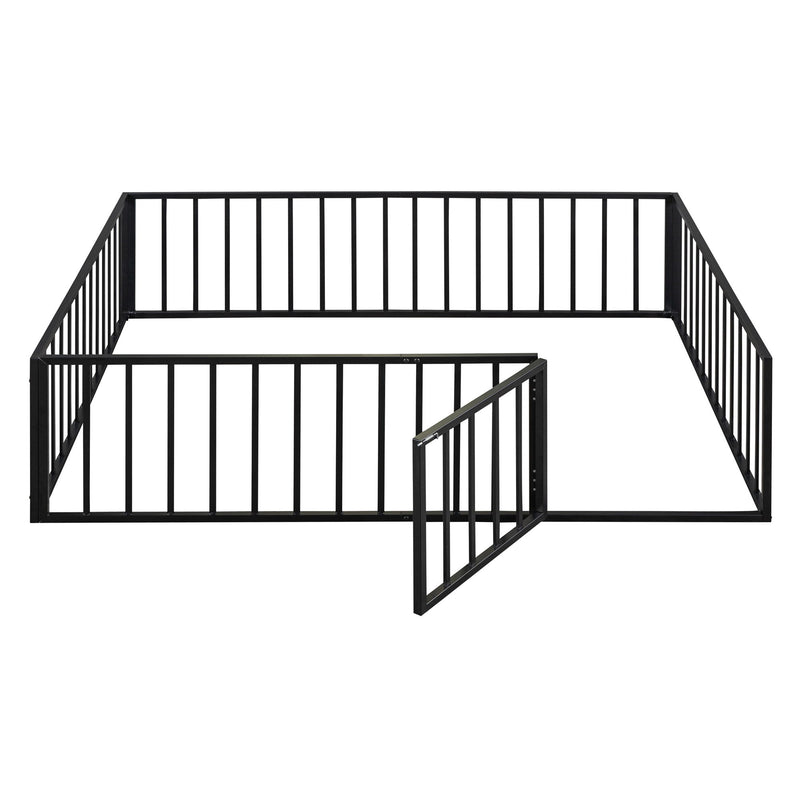 Metal Floor Bed Frame With Fence And Door - R&R Furniture Gallery (Fountain Valley, CA)
