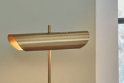 Rowleigh - Marble Desk Lamp - Gold Finish / White - R&R Furniture Gallery (Fountain Valley, CA)