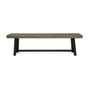 Noble House Cloud outdoor bench with acacia wood frame and slat panel design, suitable for garden or patio seating.