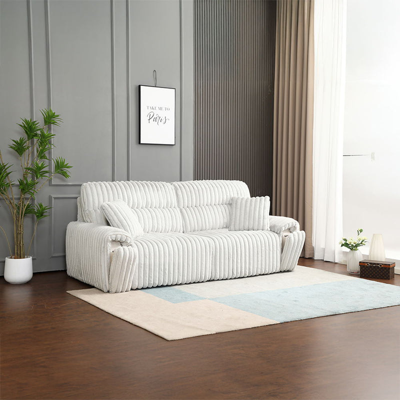 Jaya - Power Motion Sofa With Sleeper & USB Port - Mondo Gray Corduroy - R&R Furniture Gallery (Fountain Valley, CA)