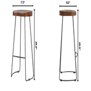 Chunky Bar Stool - Chestnut - R&R Furniture Gallery (Fountain Valley, CA)