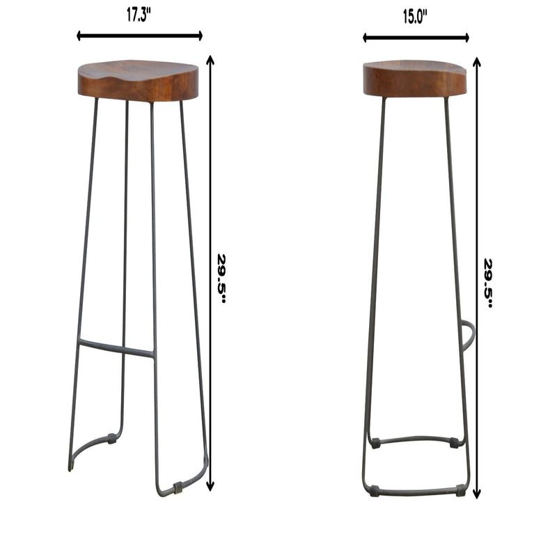 Chunky Bar Stool - Chestnut - R&R Furniture Gallery (Fountain Valley, CA)