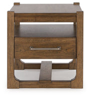 Cabalynn - Square End Table - Light Brown - R&R Furniture Gallery (Fountain Valley, CA)