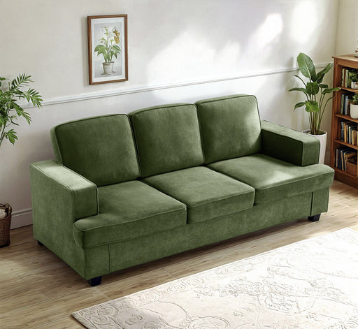 Modern Sofa, Comfortable 3 Seater Couch With Deep Seating, Loose Back Cushions, Wide Arms - R&R Furniture Gallery (Fountain Valley, CA)