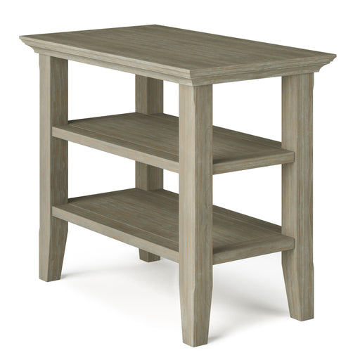 Handcrafted Acadian narrow side table by Simpli-Home with a sleek wooden finish and minimalist design.