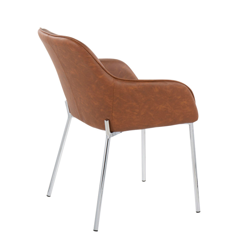 Set of two Lumi Source Daniella contemporary dining chairs with sleek modern design and cushioned seats.