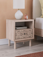 Arloster - One Drawer Night Stand - Tan - R&R Furniture Gallery (Fountain Valley, CA)