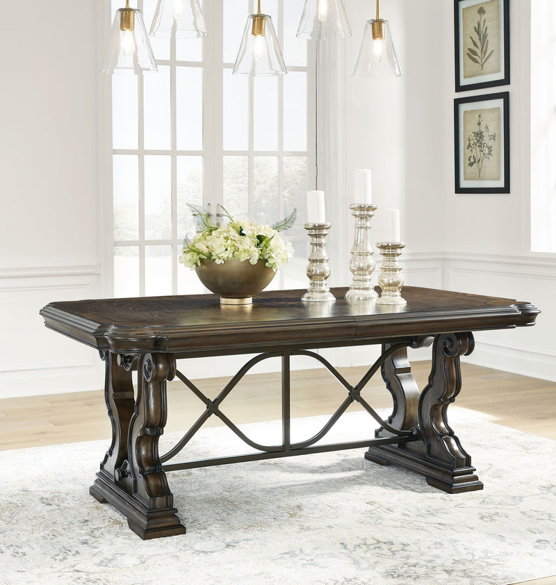 Maylee - Dining Extension Table - Dark Brown - R&R Furniture Gallery (Fountain Valley, CA)