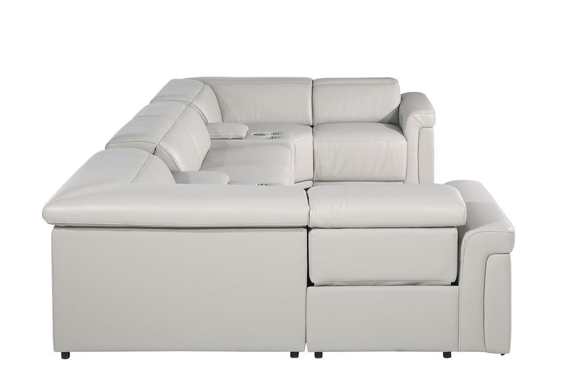 1126 - 8-Piece U-Shaped Sectional Sofa In With 4 Power Recliners & Power Headrest