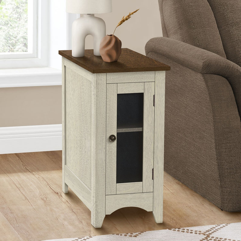 8th Street transitional accent end table with versatile design, featuring a sleek wooden surface and modern style.