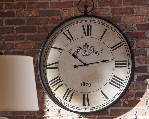 Augustina - Wall Clock - Antique Black - R&R Furniture Gallery (Fountain Valley, CA)
