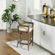 Americana - Mid-Century Modern Cane Back Counter Stool - R&R Furniture Gallery (Fountain Valley, CA)