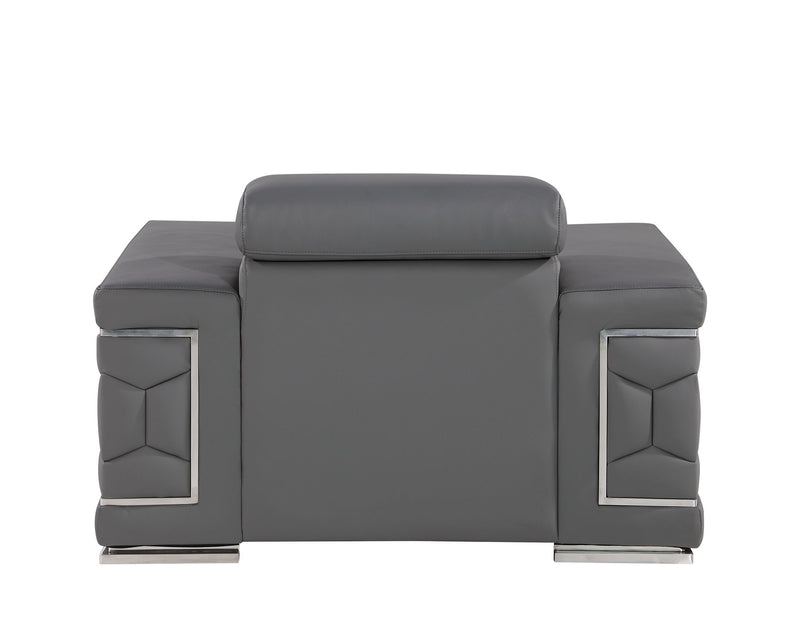 296 - Genuine Leather Chair - R&R Furniture Gallery (Fountain Valley, CA)