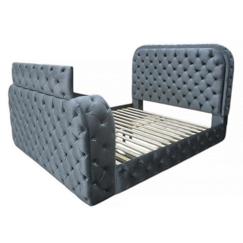 Kana - Bed With LED, Fireplace & TV Stand - R&R Furniture Gallery (Fountain Valley, CA)