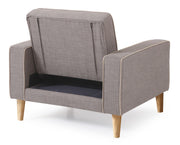 Vibrant contemporary futon chair bed by Glory Furniture with colorful fabric and modern design, suitable for living room or bedroom.