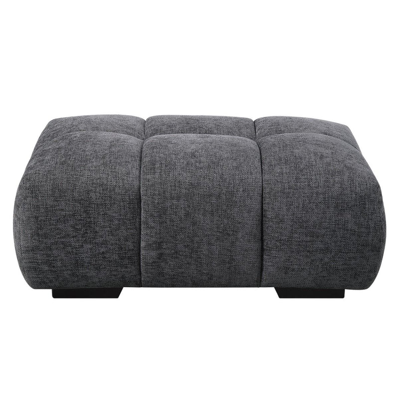 Chosen - Ottoman - Gray Chenille - R&R Furniture Gallery (Fountain Valley, CA)