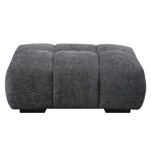 Chosen - Ottoman - Gray Chenille - R&R Furniture Gallery (Fountain Valley, CA)