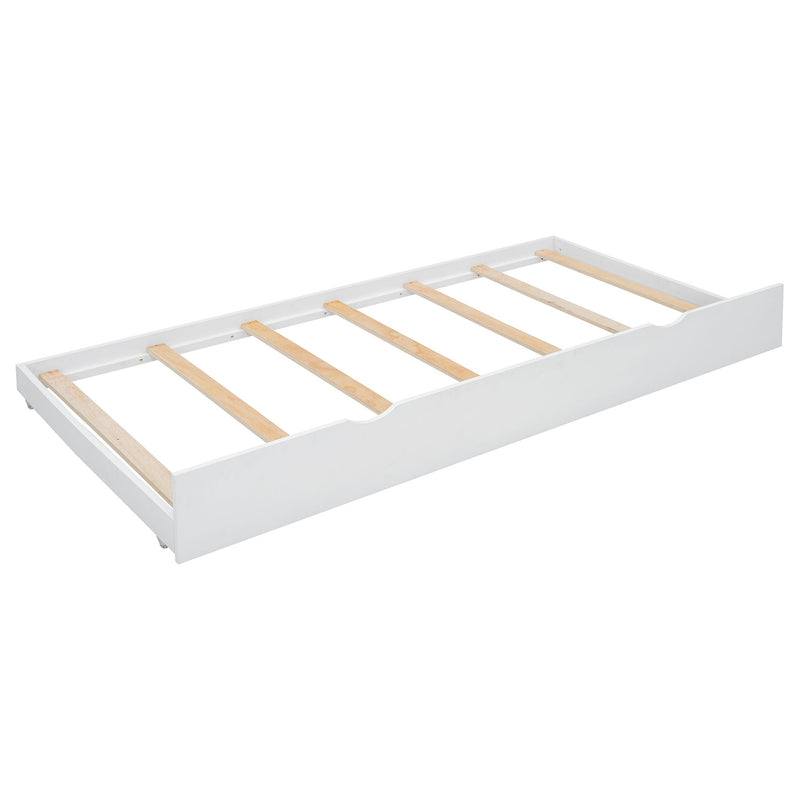 Storage Platform Bed, With 2 Big Drawers, Trundle, One Set Of Sockets & USB Ports - R&R Furniture Gallery (Fountain Valley, CA)
