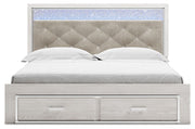 Altyra - King Upholstered Storage Bed - White - R&R Furniture Gallery (Fountain Valley, CA)