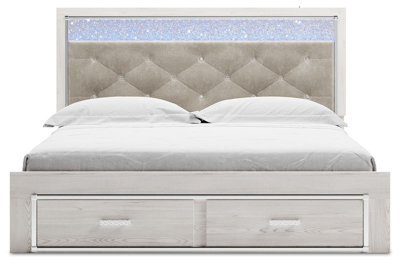 Altyra - King Upholstered Storage Bed - White - R&R Furniture Gallery (Fountain Valley, CA)