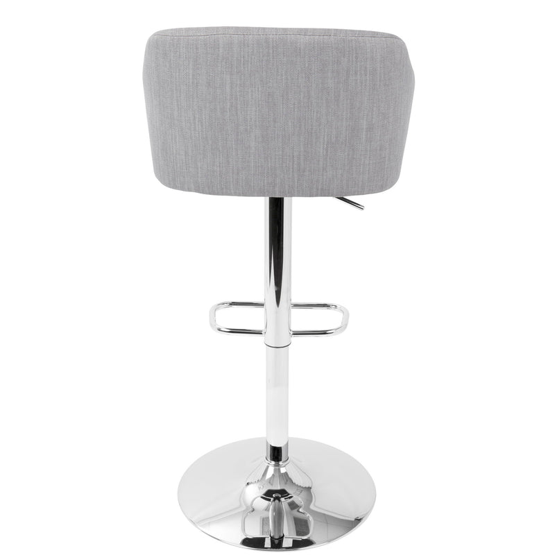 Daniella - Contemporary Adjustable Barstool With Swivel - Gray