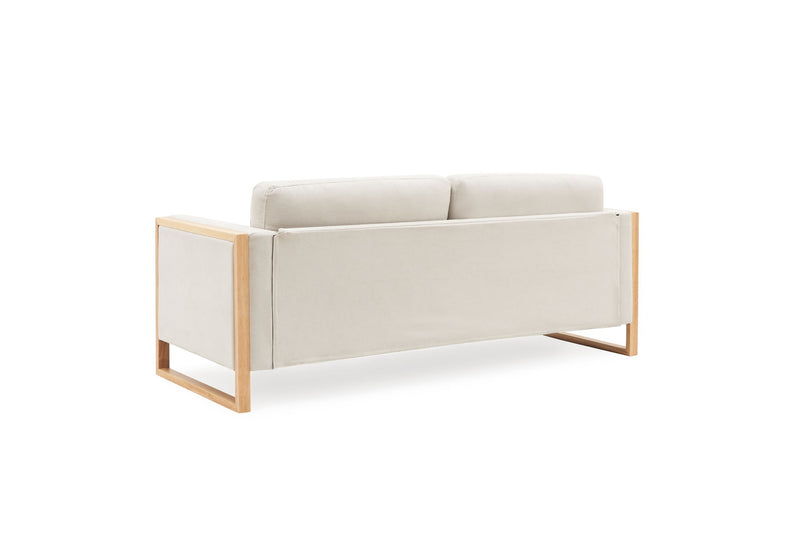 Modern Sofa With Solid Wood Legs, 3 Seater - R&R Furniture Gallery (Fountain Valley, CA)