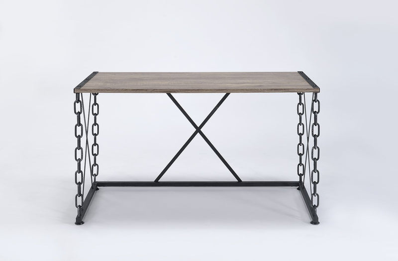 Jodie - Console Table (Same 92248) - Rustic Oak & Antique Black - R&R Furniture Gallery (Fountain Valley, CA)