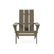 Noble House Aurascape outdoor foldable Adirondack arm chair in weather-resistant material, with a comfortable, wide seat for outdoor relaxation.
