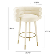 Betty - Velvet Barstool - R&R Furniture Gallery (Fountain Valley, CA)