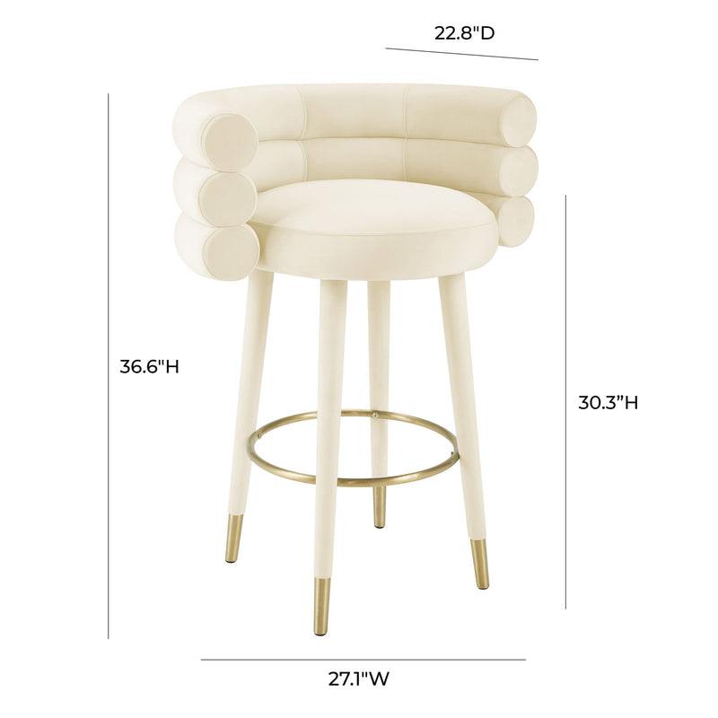 Betty - Velvet Barstool - R&R Furniture Gallery (Fountain Valley, CA)