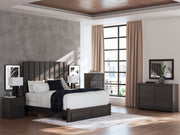 Fraluna - Two Drawer Night Stand - Charcoal - R&R Furniture Gallery (Fountain Valley, CA)