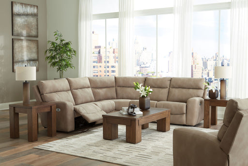 Signature Design by Ashley Next-Gen Durapella Power Reclining 6-Piece Living Room Sectional Set with plush cushions and modern style.
