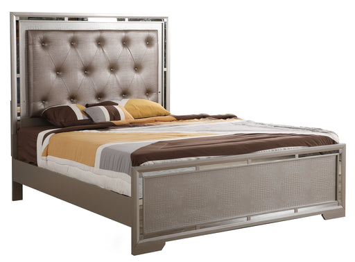 Elegant Alana panel bed by Glory Furniture featuring a modern design with a sleek wooden finish and clean lines.