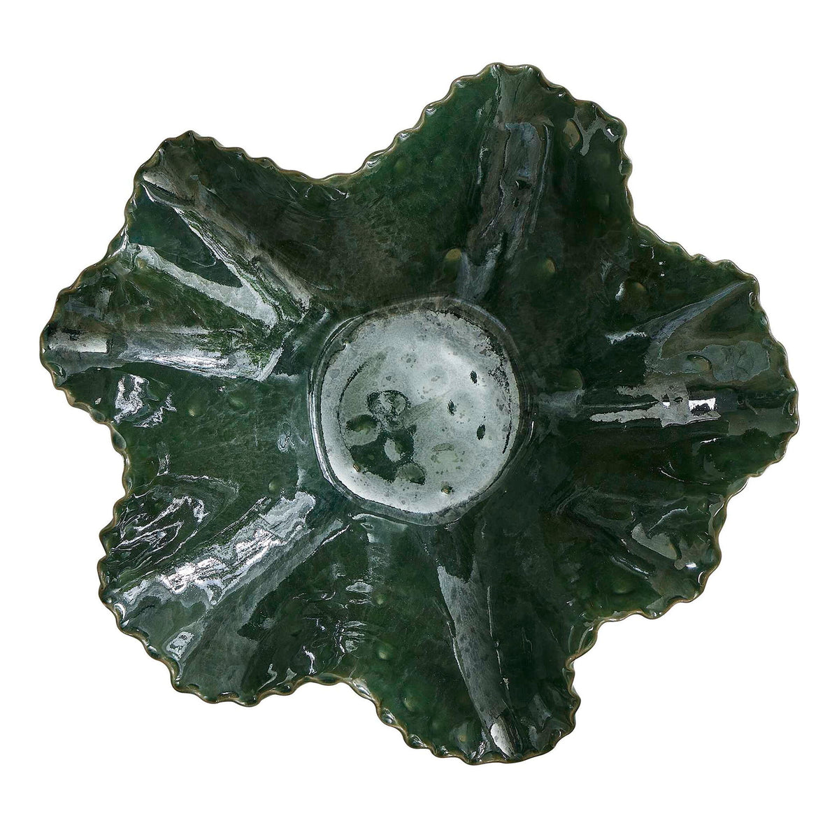 Verdant Bloom - Outdoor Bowl - Emerald Green