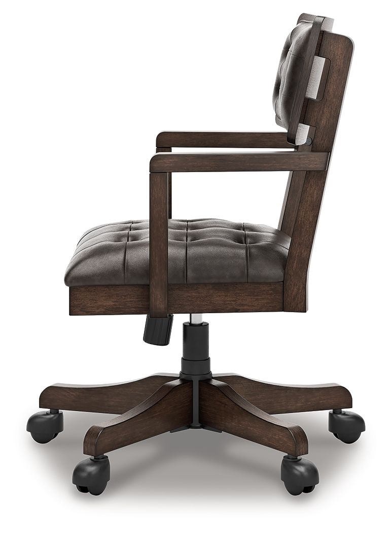 Breckington - Home Office Desk Chair - Dark Brown - R&R Furniture Gallery (Fountain Valley, CA)