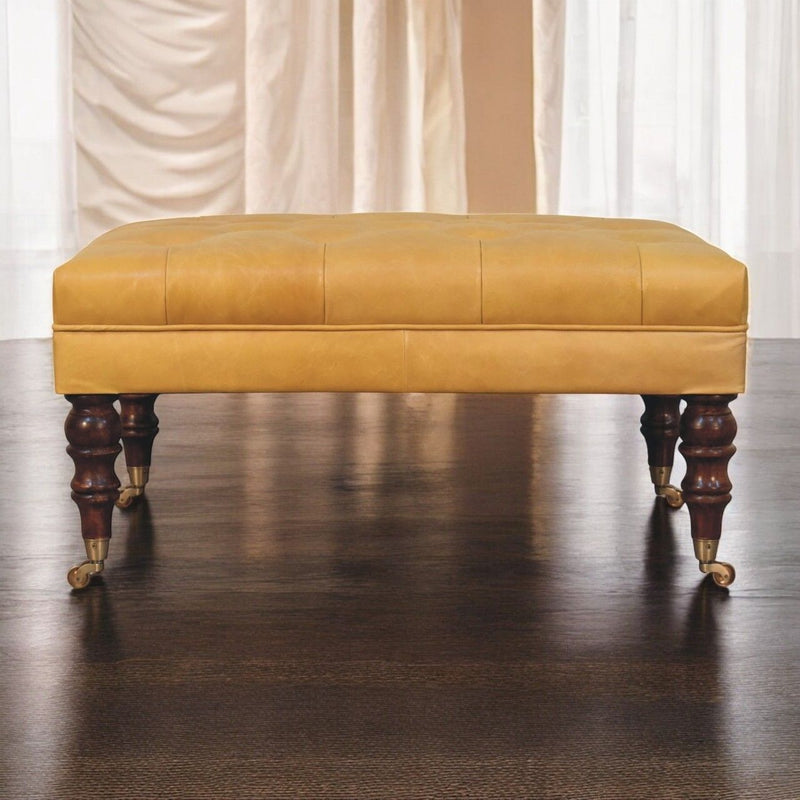 Buffalo - Ottoman With Castor Legs - R&R Furniture Gallery (Fountain Valley, CA)