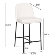 Set of two TOV Furniture Sydney counter stools with sleek design and wooden legs, perfect for kitchen or bar seating.