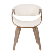 Lumi Source Symphony mid-century modern dining side chair with wooden legs and upholstered seat, stylish and comfortable for dining rooms