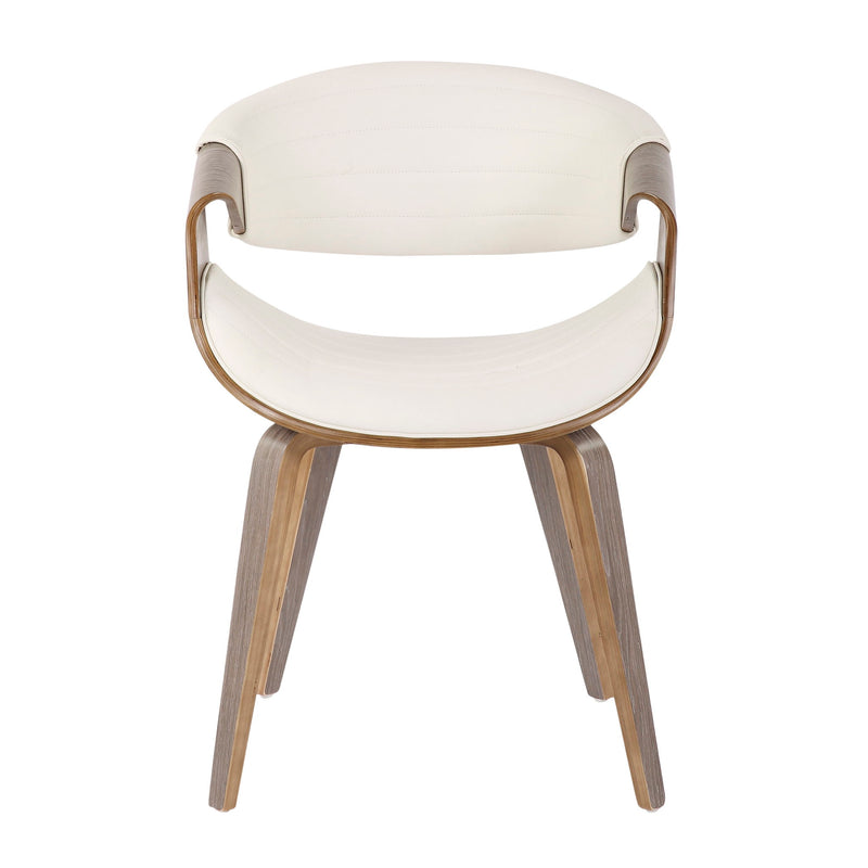 Lumi Source Symphony mid-century modern dining side chair with wooden legs and upholstered seat, stylish and comfortable for dining rooms