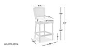 Triomphe - Rattan Wicker High Back Armless Counter Bar Stool - R&R Furniture Gallery (Fountain Valley, CA)