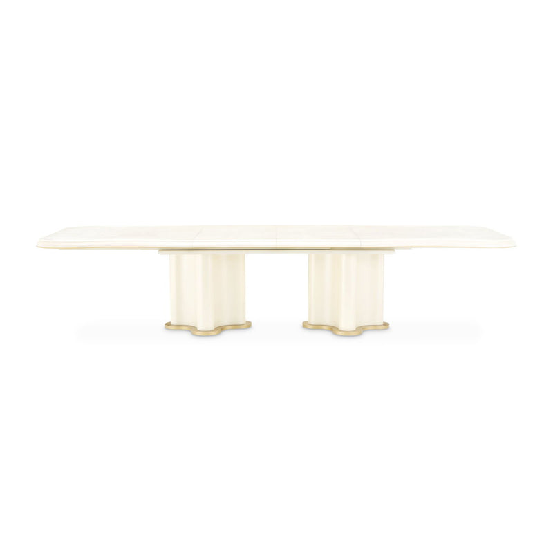 La Terrazza - Double Pedestal Dining Table - Creamy Pearl - R&R Furniture Gallery (Fountain Valley, CA)