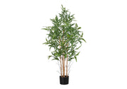 50" Tall, Artificial Plant, Bamboo Tree, Indoor, Faux, Fake, Floor, Greenery, Potted, Decorative - Green / Black - R&R Furniture Gallery (Fountain Valley, CA)
