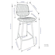 Raya - Upholstered Counter Height Stool (Set of 2) - R&R Furniture Gallery (Fountain Valley, CA)