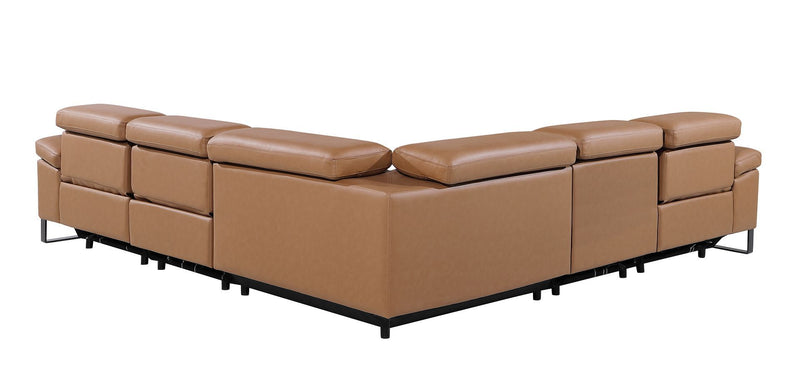 1246 - 5-Piece L-Shaped Modular Power Reclining Sectional With Power Headrests
