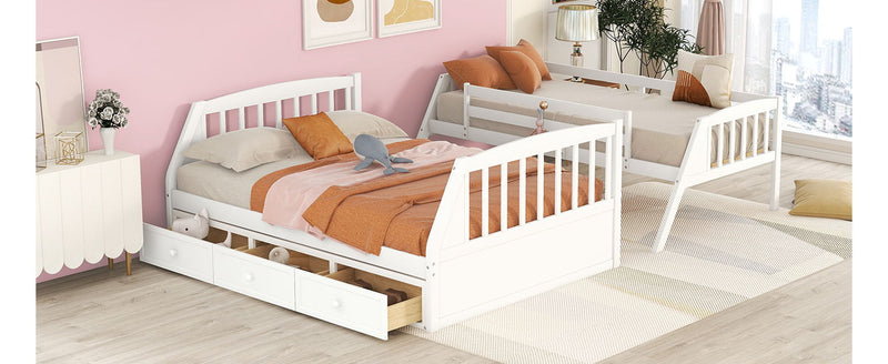 Bunk Bed With Drawers, Ladder And Storage Staircase - R&R Furniture Gallery (Fountain Valley, CA)