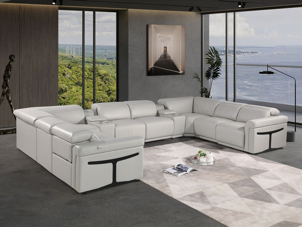1126 - 10-Piece U-Shaped Sectional Sofa In With 4 Power Recliners & Power Headrests - R&R Furniture Gallery (Fountain Valley, CA)