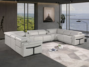 1126 - 10-Piece U-Shaped Sectional Sofa In With 4 Power Recliners & Power Headrests - R&R Furniture Gallery (Fountain Valley, CA)