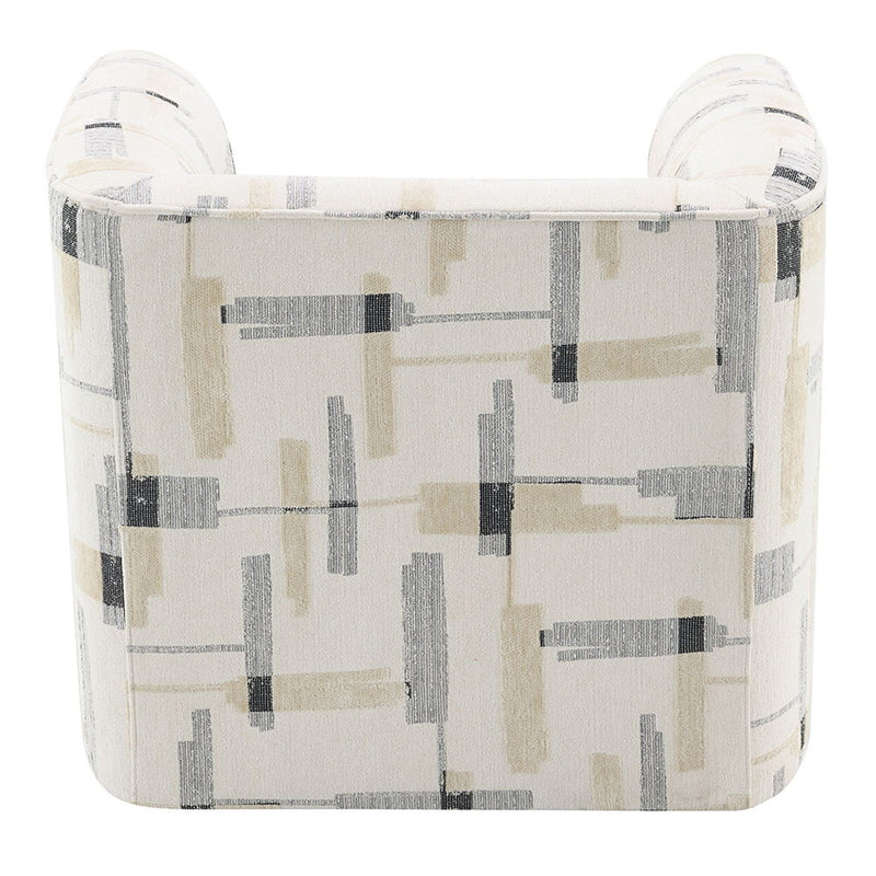 Darya - Chair With Swivel - Beige Pattern Fabric - R&R Furniture Gallery (Fountain Valley, CA)