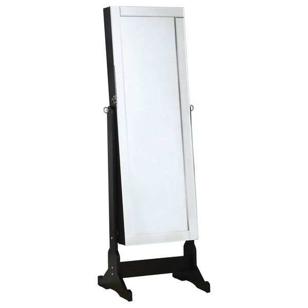 Radavera - Jewelry Cheval Mirror With Tilt Function - Black